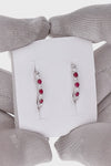 White gold earrings with rubies and white diamonds