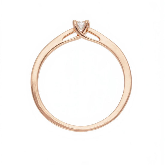 Sužadėtuvių žiedas iš aukso su deimantu