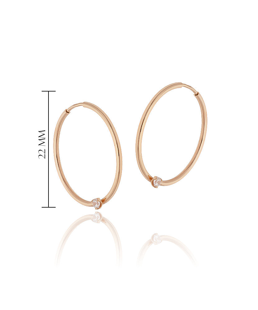 22 mm skersmens klasikinės rausvo aukso rinkutės