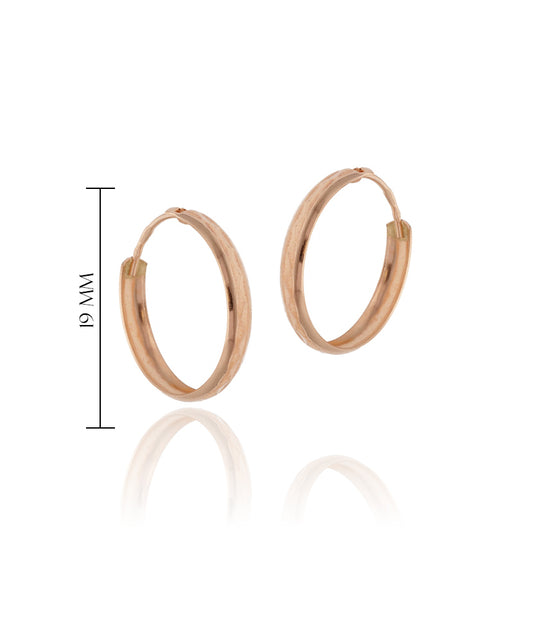 Rožinio aukso lankeliai 21 mm