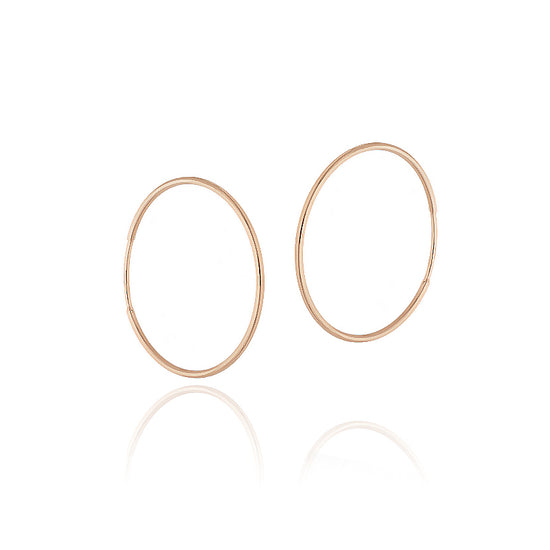 rinkute Klasiski zeltaini gredzenveida auskari