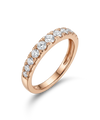 Rožinio aukso eternity žiedas su 0.5 ct briliantais