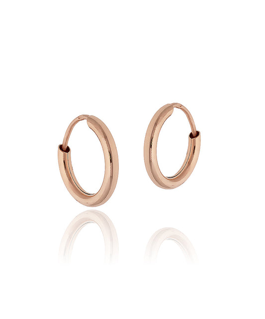 Rožinio aukso lankeliai 13 mm