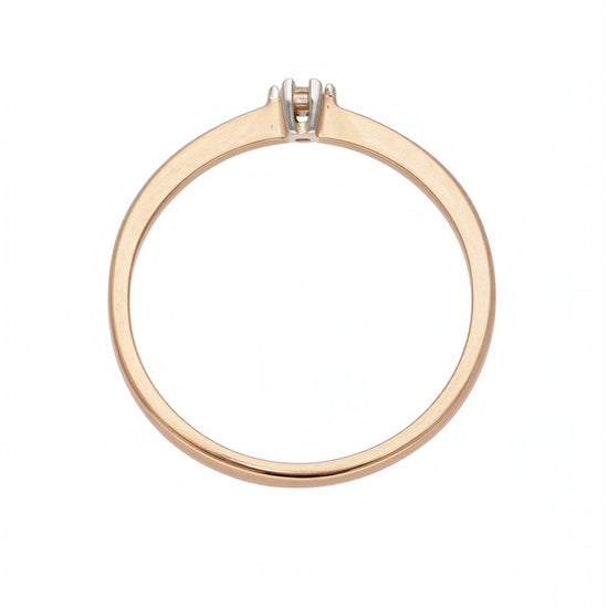 elegantiškas žiedas su briliantu