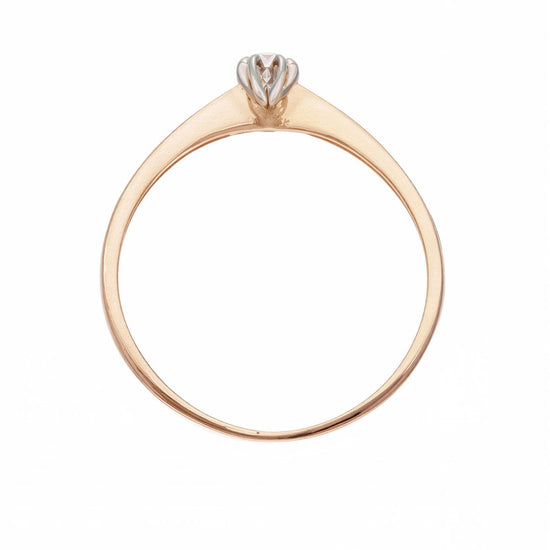 Klasikinis sužadėtuvių žiedas su deimantu