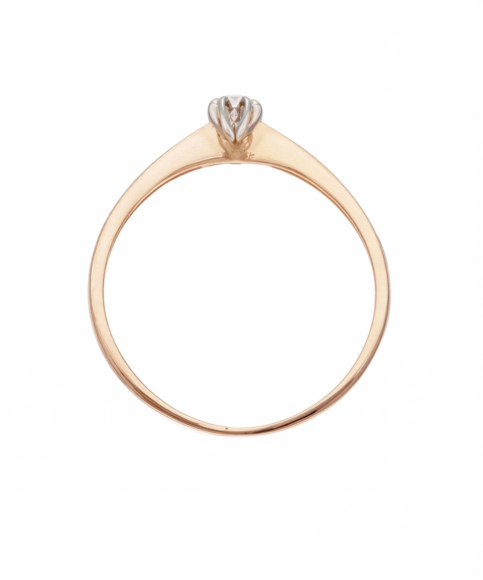 Klasikinis sužadėtuvių žiedas su deimantu