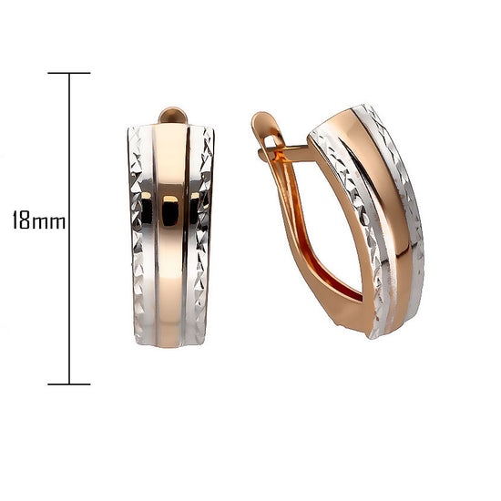 Auksiniai auskarai su juostele