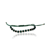 Žalia virvelinė apyrankė su 585 prabos auksu