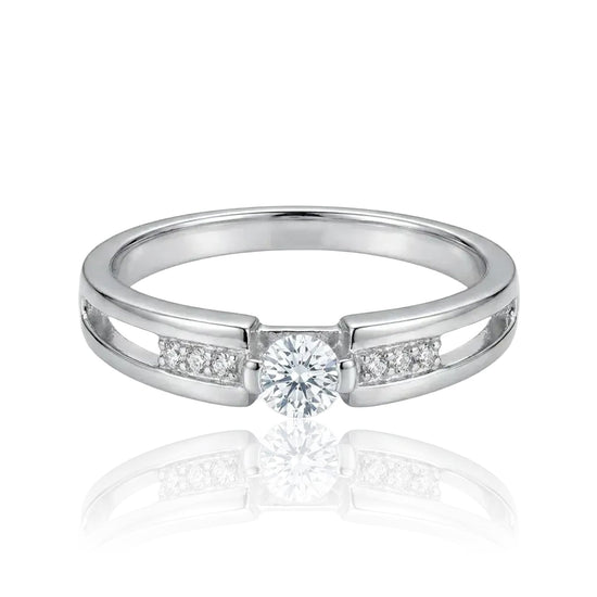 auksinis ziedas su cirkoniu 20,5 dydis