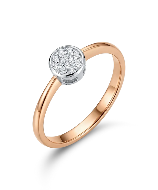 Žiedas su  briliantais 0,072 ct.