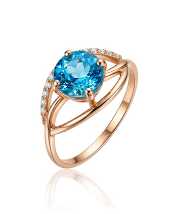 auksinis ziedas su topazu