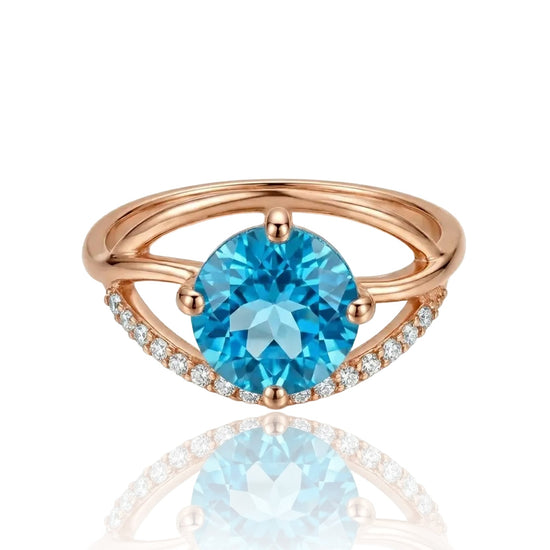 ziedas su melynu akmeniu 19 dydis