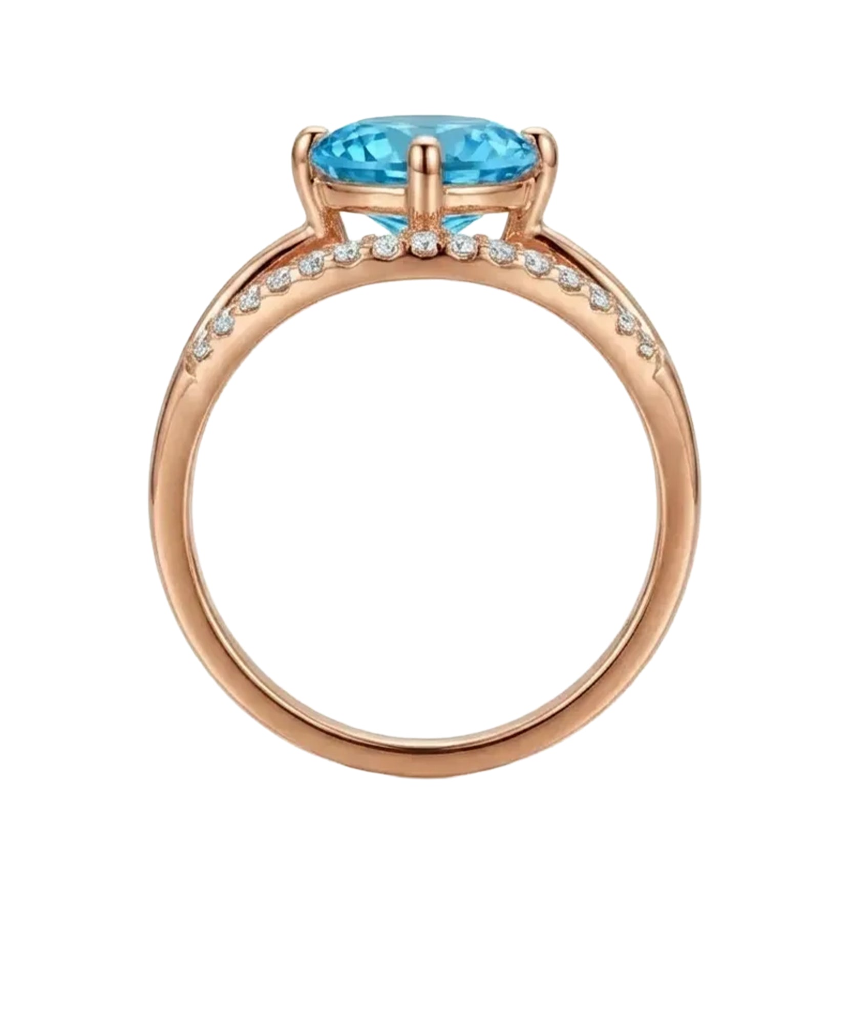 raudono aukso ziedas su topazu 628 eur