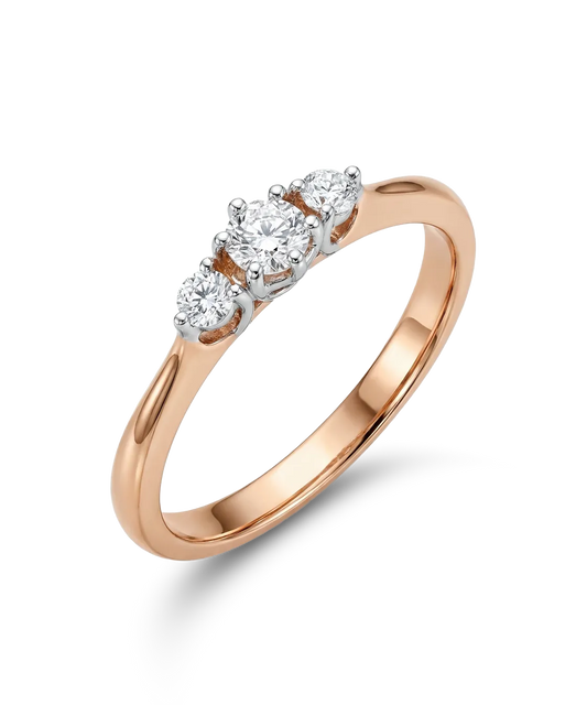 Žiedas su deimantais 0.16 ct.