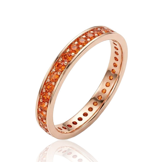 raudono aukso ziedas su cirkoniais 16.5