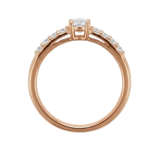 rausvo aukso ziedas su cirkoniais 309 eur