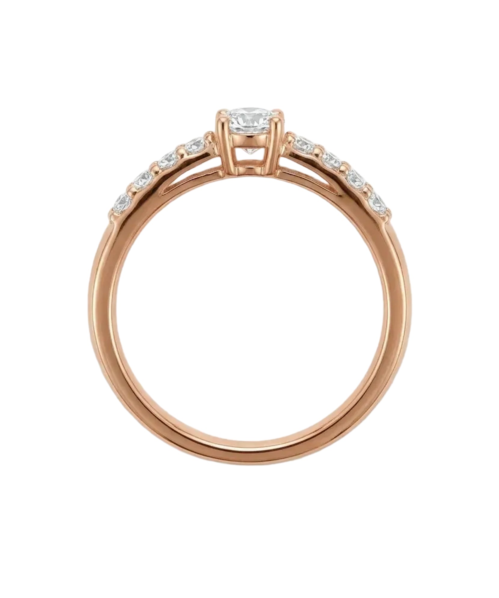 rausvo aukso ziedas su cirkoniais 309 eur