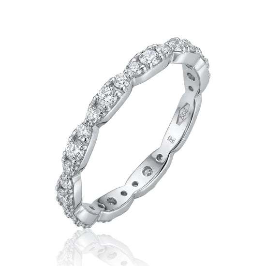 balto aukso ziedas su cirkoniais 16.5