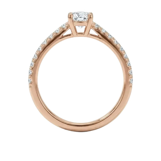 rausvo aukso ziedas su cirkoniais 288 eur