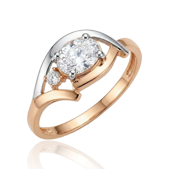 auksinis ziedas su cirkoniu