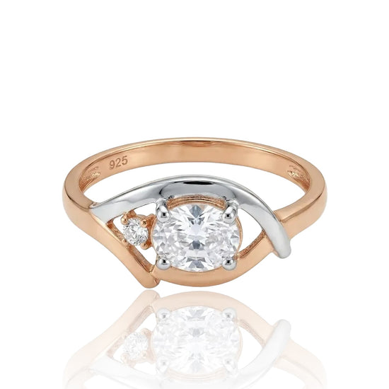 ziedas su dideliu cirkoniu 19 dydis