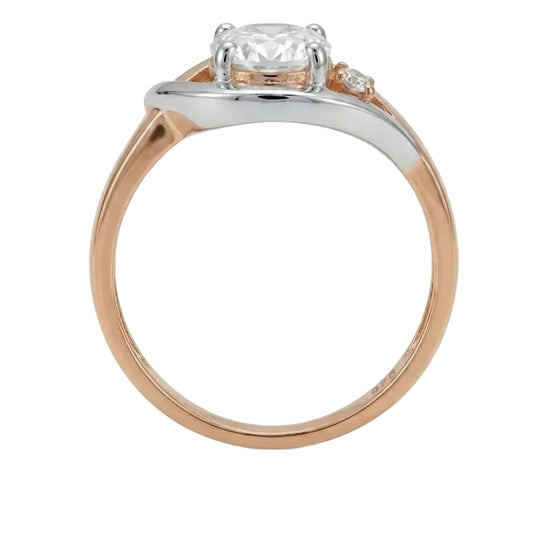 rausvo ir balto aukso ziedas 492 eur