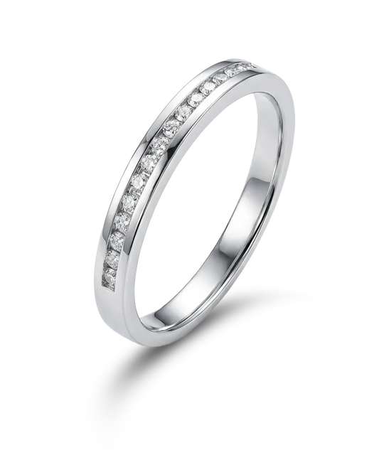 Gredzens ar dimanta joslu 0.12ct.