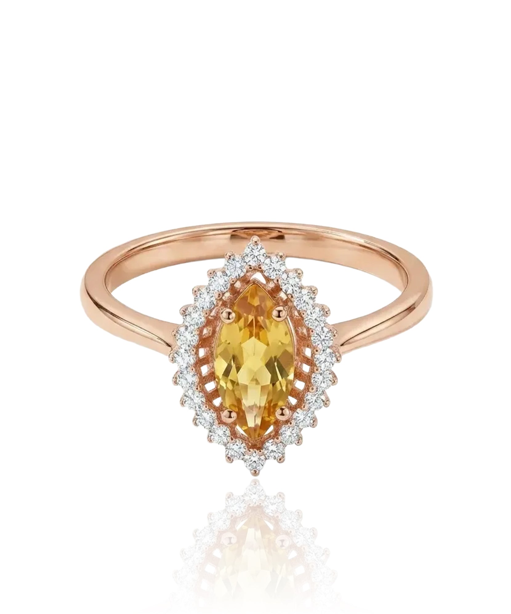 ziedas su geltonu akmeniu 18.5 dydis