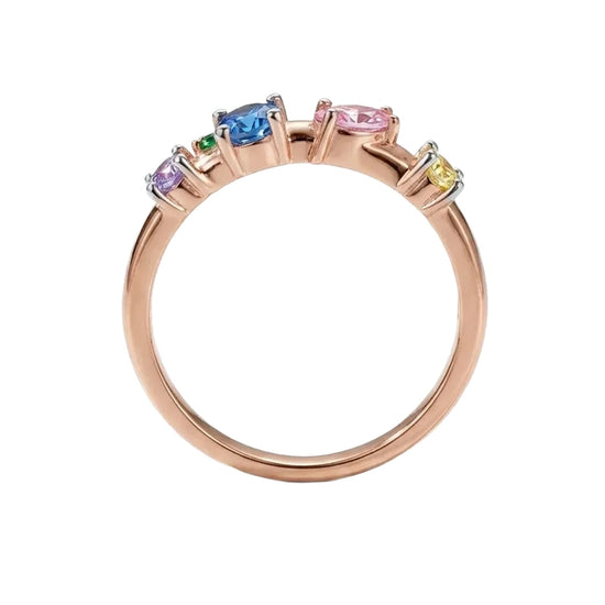 ziedas su ivairiaspalviais akmenimis