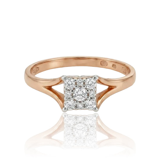 ziedas su deimantais 19 dydis