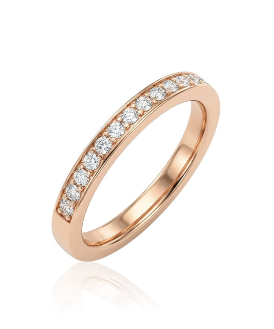 raudono aukso ziedas su cirkoniais