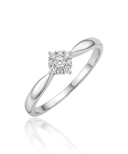 balto aukso ziedas su cirkoniais