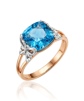 auksinis ziedas su topazu