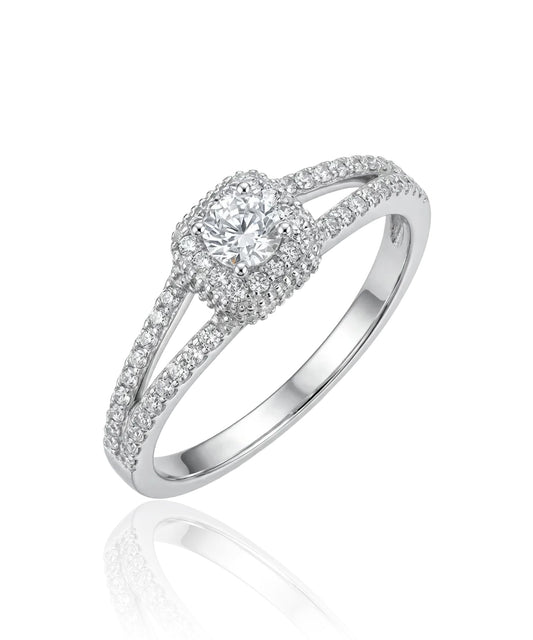 auksinis ziedas su briliantais