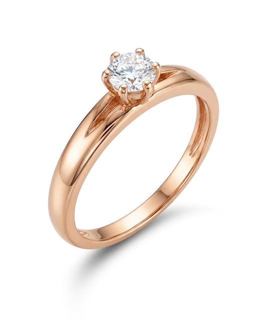 Žiedas su deimantu 0.40 ct.