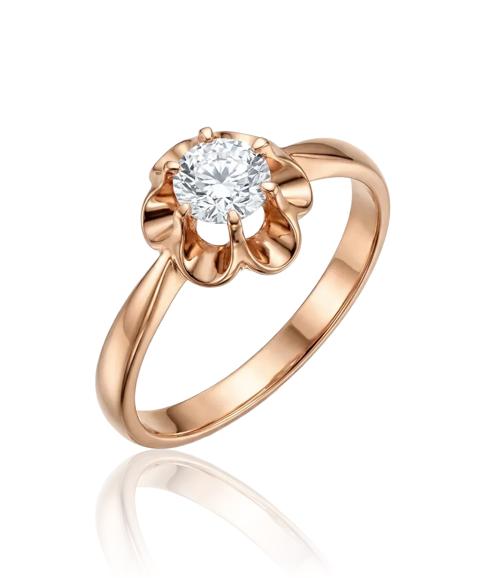 raudono aukso ziedas su cirkoniu