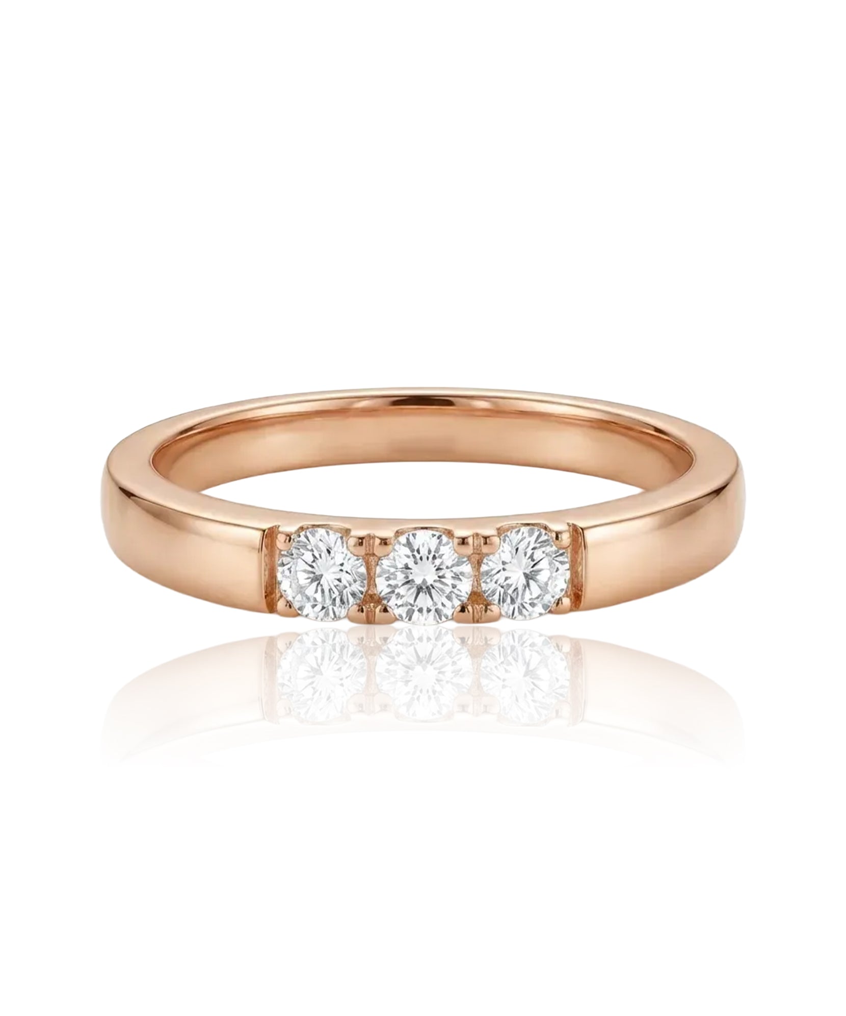 suzadetuviu ziedas su trim briliantais 18.5