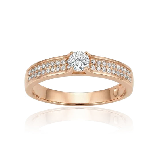 auksinis ziedas su cirkoniu 20 dydis