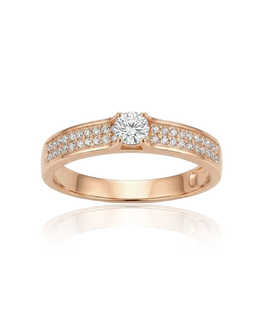 auksinis ziedas su cirkoniu 20 dydis