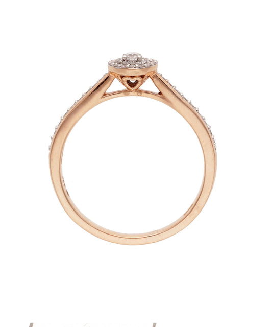 Žiedas su deimantais 0,25 ct.