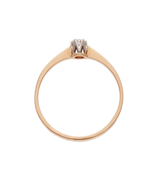 Žiedas su briliantu 0,16 ct.