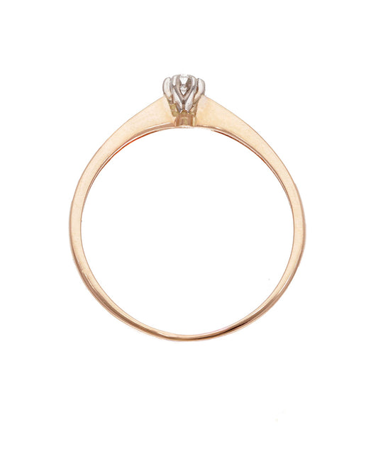 Žiedas su briliantu 0,05 ct.