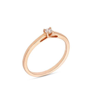 Žiedas su briliantu 0,10 ct.