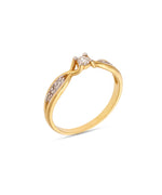 Žiedas su briliantu 0,154 ct.