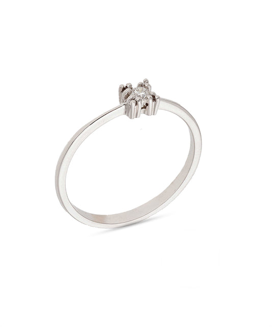 Žiedas su briliantu 0,07 ct.