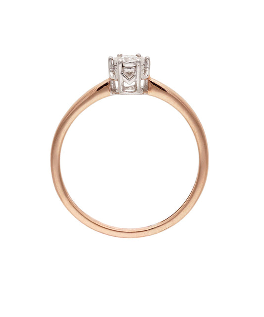 Žiedas su deimantu 0,09 ct.