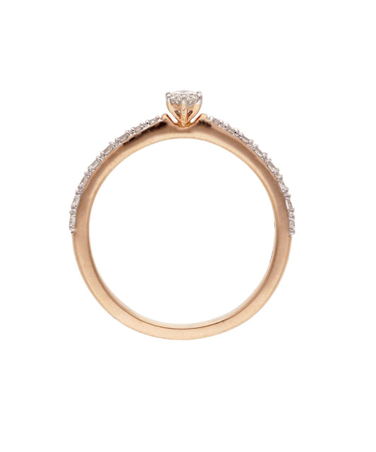 Žiedas su deimantu 0,25 ct.