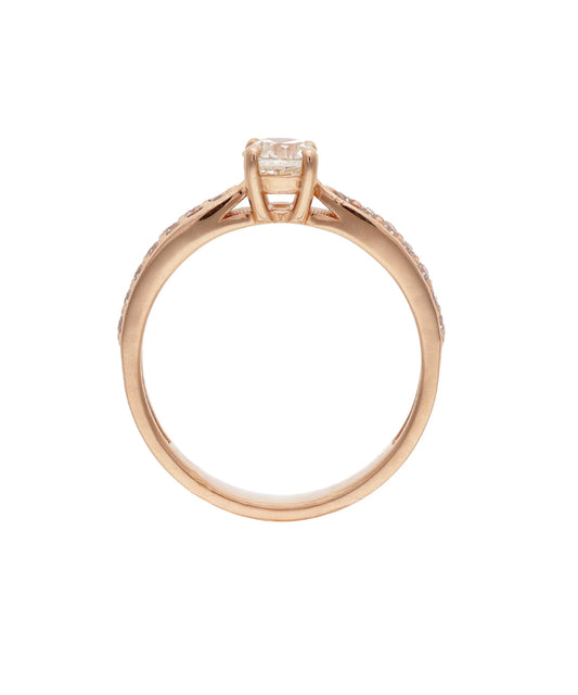 Žiedas su deimantu 0,40 ct. 0,17 ct.