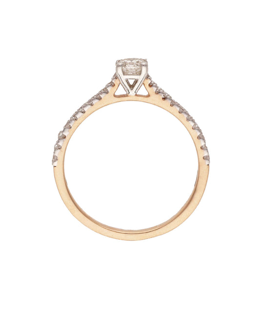 Žiedas su deimantais 0,40 ct.