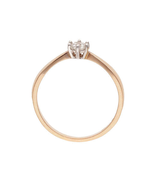 Žiedas su briliantu 0,23 ct.